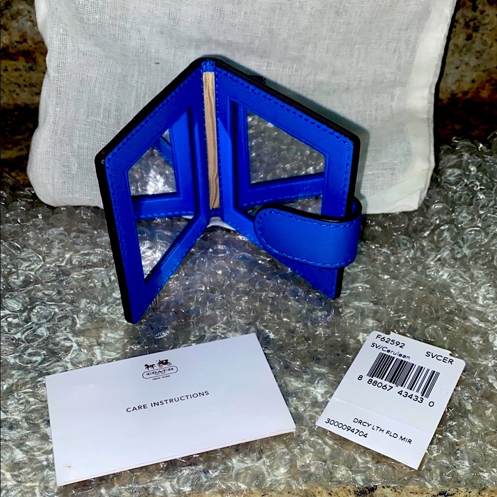 Coach Blue Double Mirror 🪞 NWT with the original dust bag
